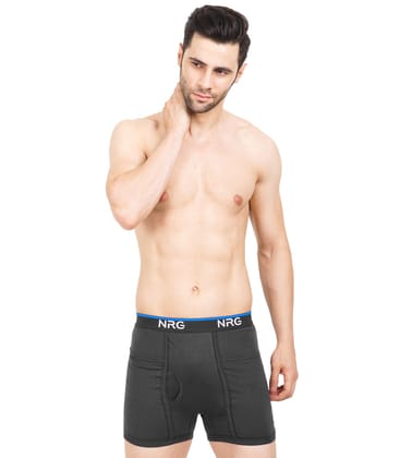 NRG Mens Cotton Assorted Colour Pocket Trunks ( Pack of 1 Coffee Brown ) G13