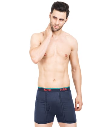 NRG Mens Cotton Assorted Colour Pocket Trunks ( Pack of 1 Navy Blue ) G13