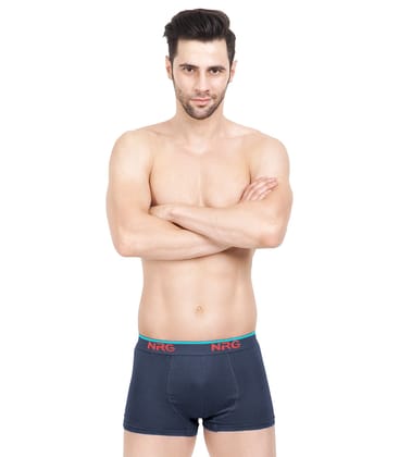 NRG Mens Cotton Assorted Colour Boxer Trunks ( Pack of 1 Navy Blue ) G15