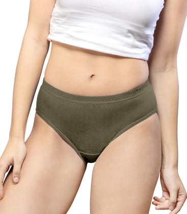 NRG Womens Cotton Assorted Colour Panties ( Pack of 1 Dark Green ) L01 Hipster
