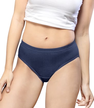 NRG Womens Cotton Assorted Colour Panties ( Pack of 1 Navy Blue ) L01 Hipster