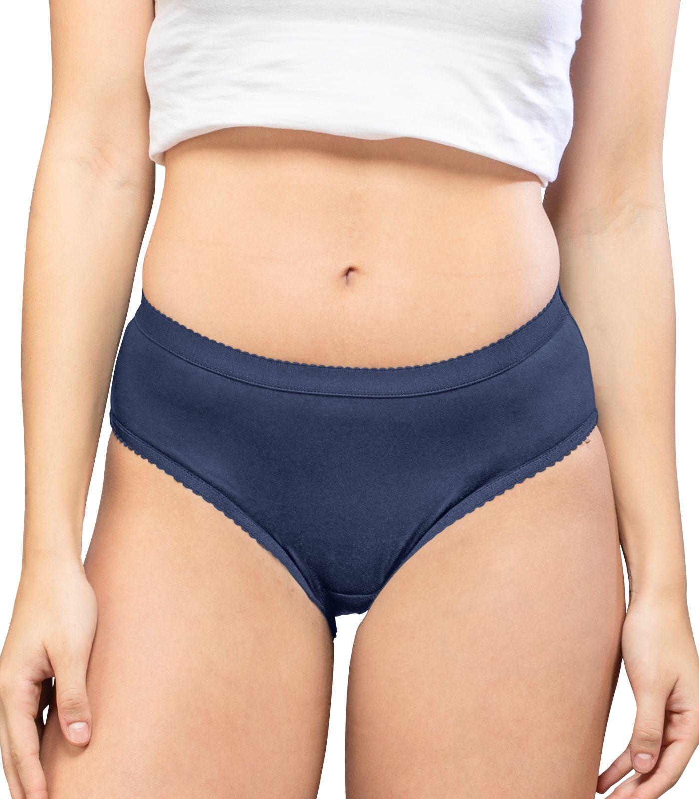 NRG Womens Cotton Assorted Colour Panties ( Pack of 1 Navy Blue ) L04 Hipster