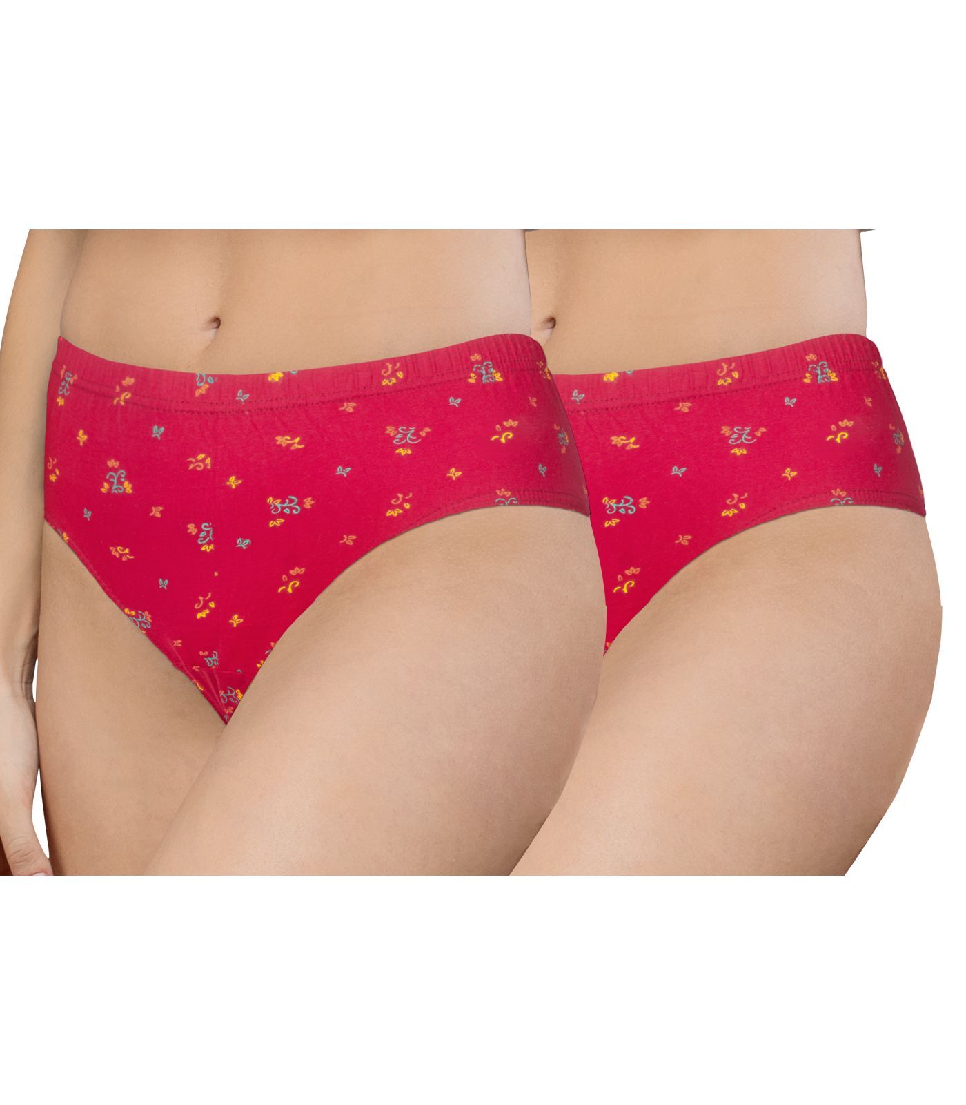 NRG Womens Cotton Assorted Colour Panties ( Pack of 2 Pink - Pink ) L02 Hipster