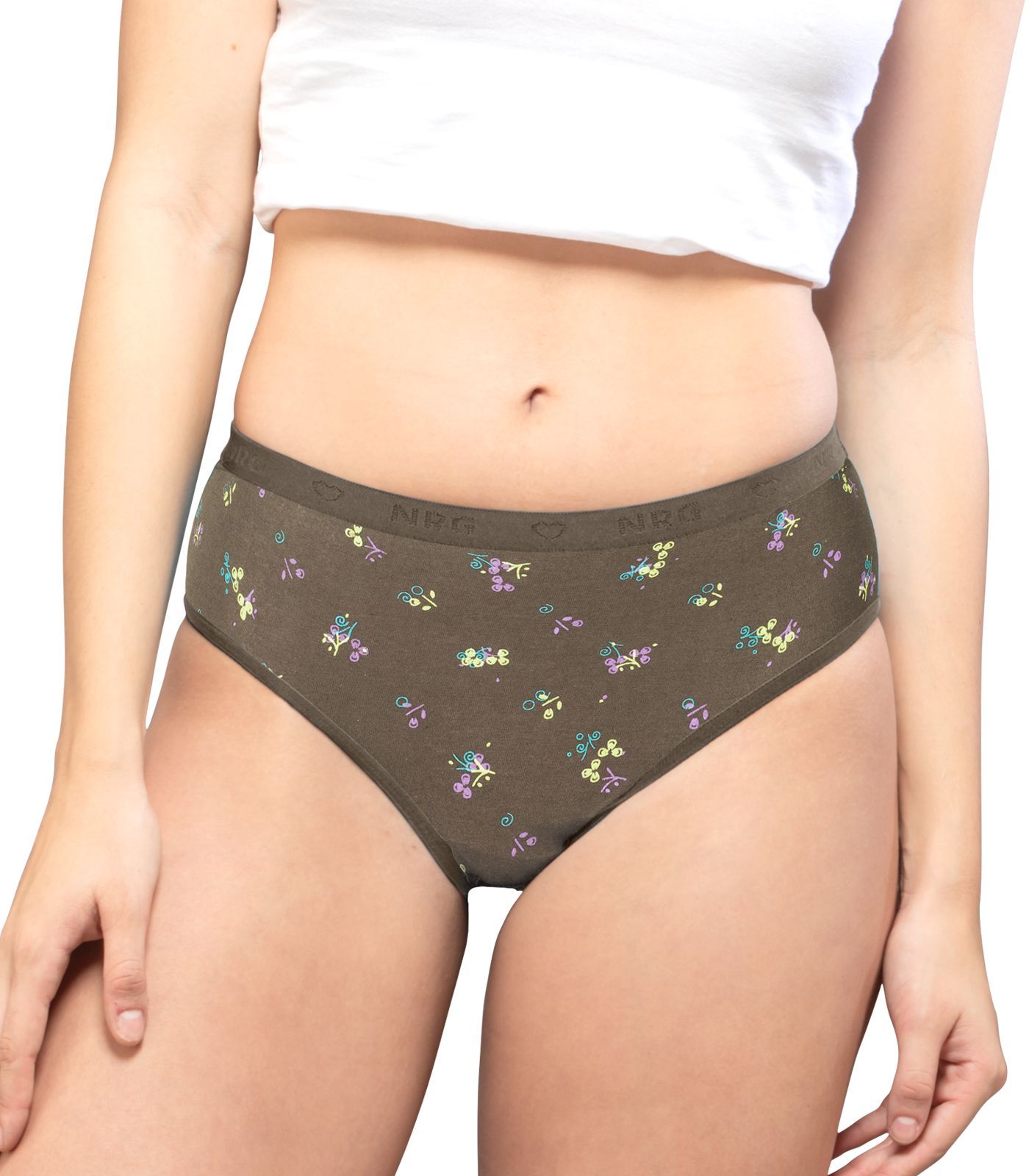 NRG Womens Cotton Assorted Colour Panties ( Pack of 1 Dark Green ) L05 Hipster