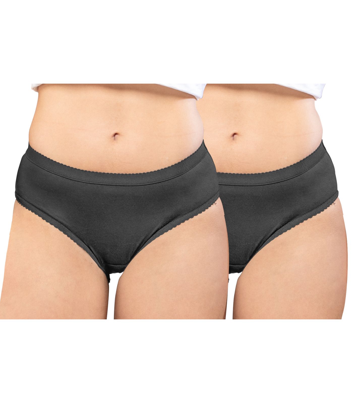 NRG Womens Cotton Assorted Colour Panties ( Pack of 2 Coffee Brown - Coffee Brown ) L04 Hipster