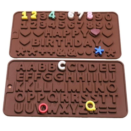 Skytail Silicone Alphabet and Numbers Mould - 2 Pcs