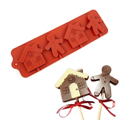 Skytail 4 Slot Gingerbread Man Chocolate Mould