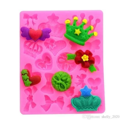 Skytail 19 holes Crown Fondant Candy Silicone Mold
