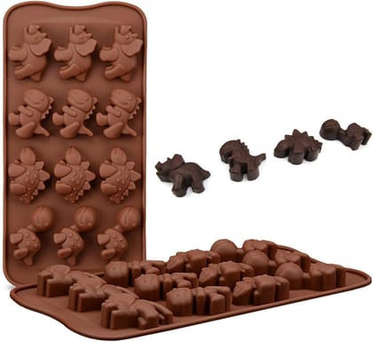 Skytail 12 Cavities/Slot Dinosaur Chocolate Molds
