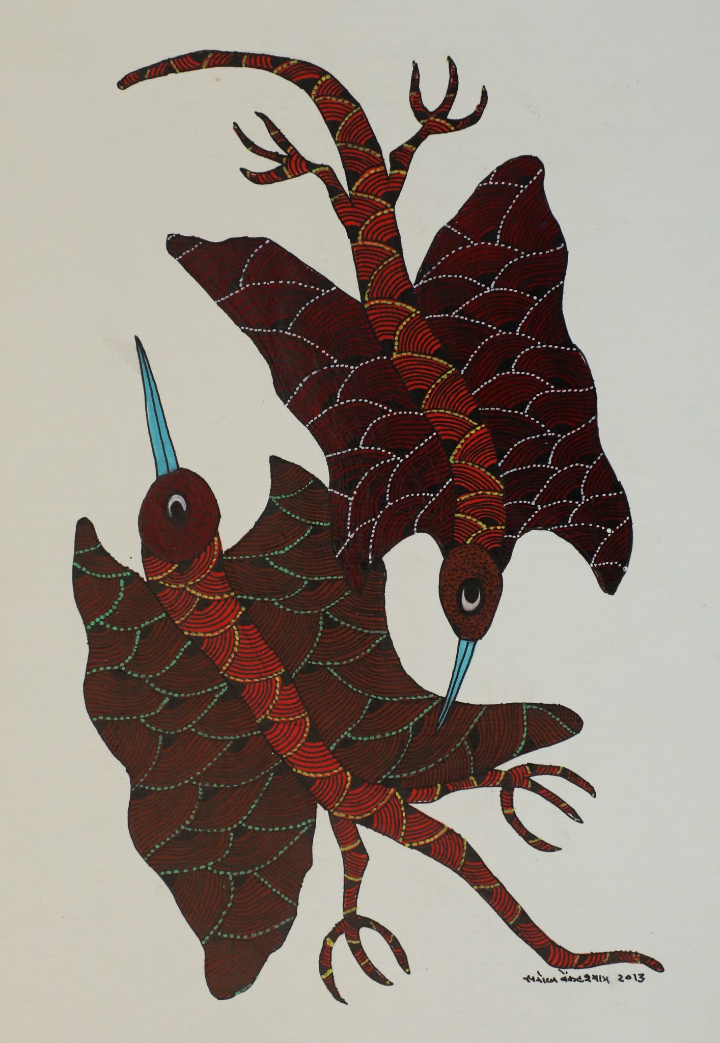 Tribes India Handmade Gond Paper Painting