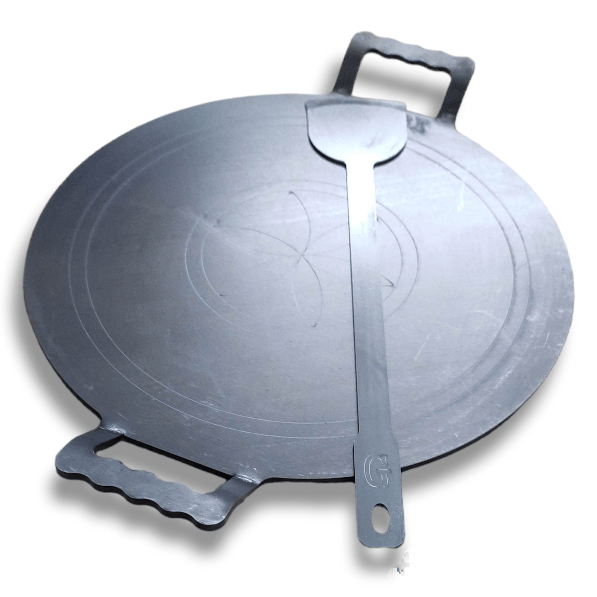 NAAYAGI ® - DOUBLE HANDLE - FULL FLAT  PURE IRON TAWA, ROTI , DOSA, TAWA - 12 INCH, ROUND, 3 KG APPROX.