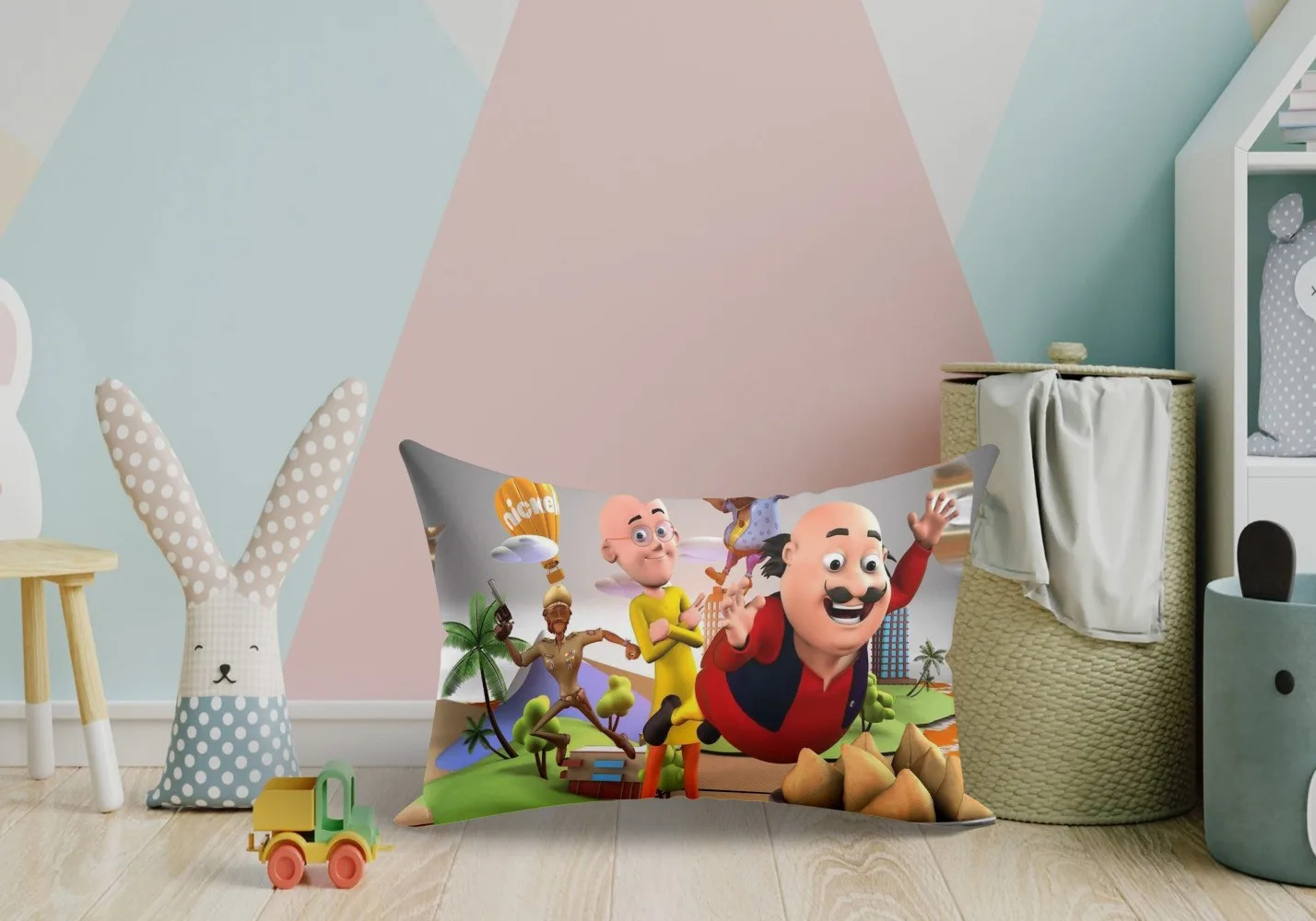 Kids Pillow | Cartoon | Motu Patlu | Design 1
