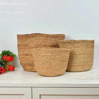 Storage Basket | Plain | 8, 10, 12 inches | Set of 3