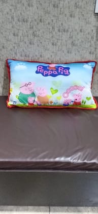 Kids Cartoon Pillow Pig family, 15x25, 1 Piece, Colorful