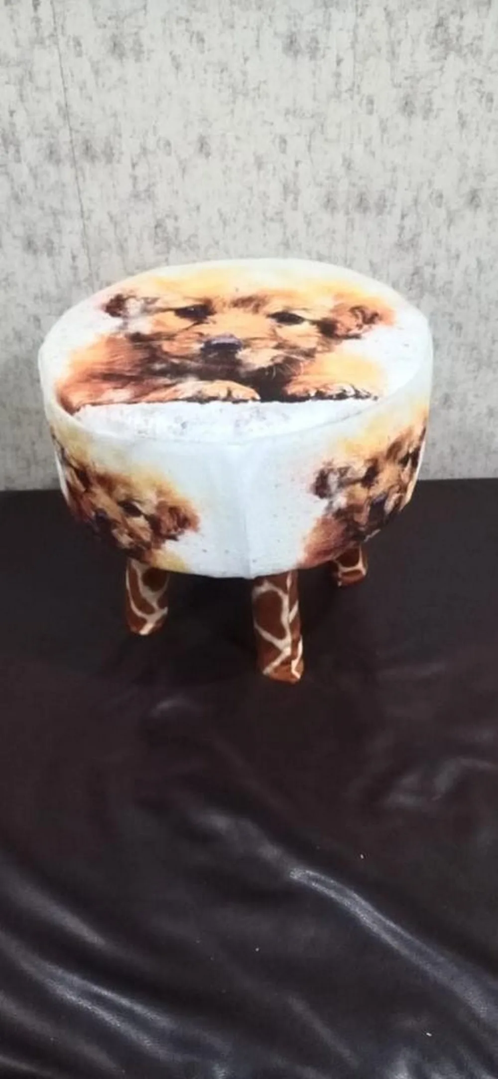Cartoon printed stool kids, 12 inch with box, Dog