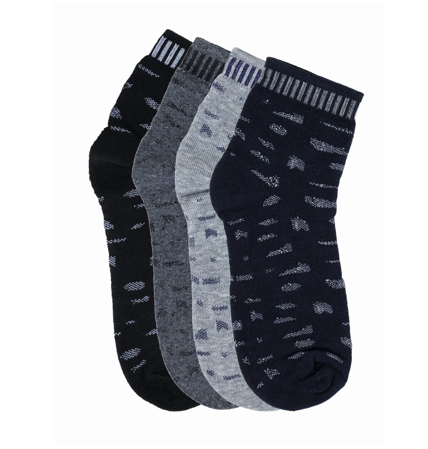 Kolor Fusion Men Assorted Above Ankle Length Cotton Socks (Pack Of 4)