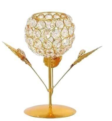 Veeradhyaenterprises Home Impex Candle Holder Steel, Crystal 2