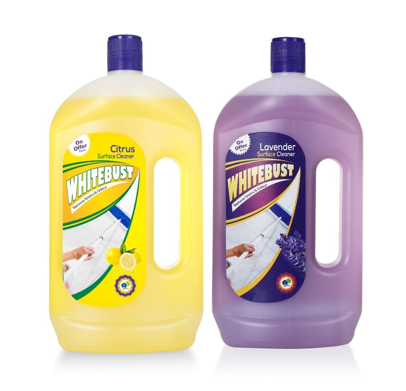 Whitebust Floor Cleaner Citrus & Lavender Fragrance 975ml Pack of 2