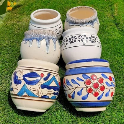 10 Inch Matki Designer Ceramic Pot (any colour & Design)
