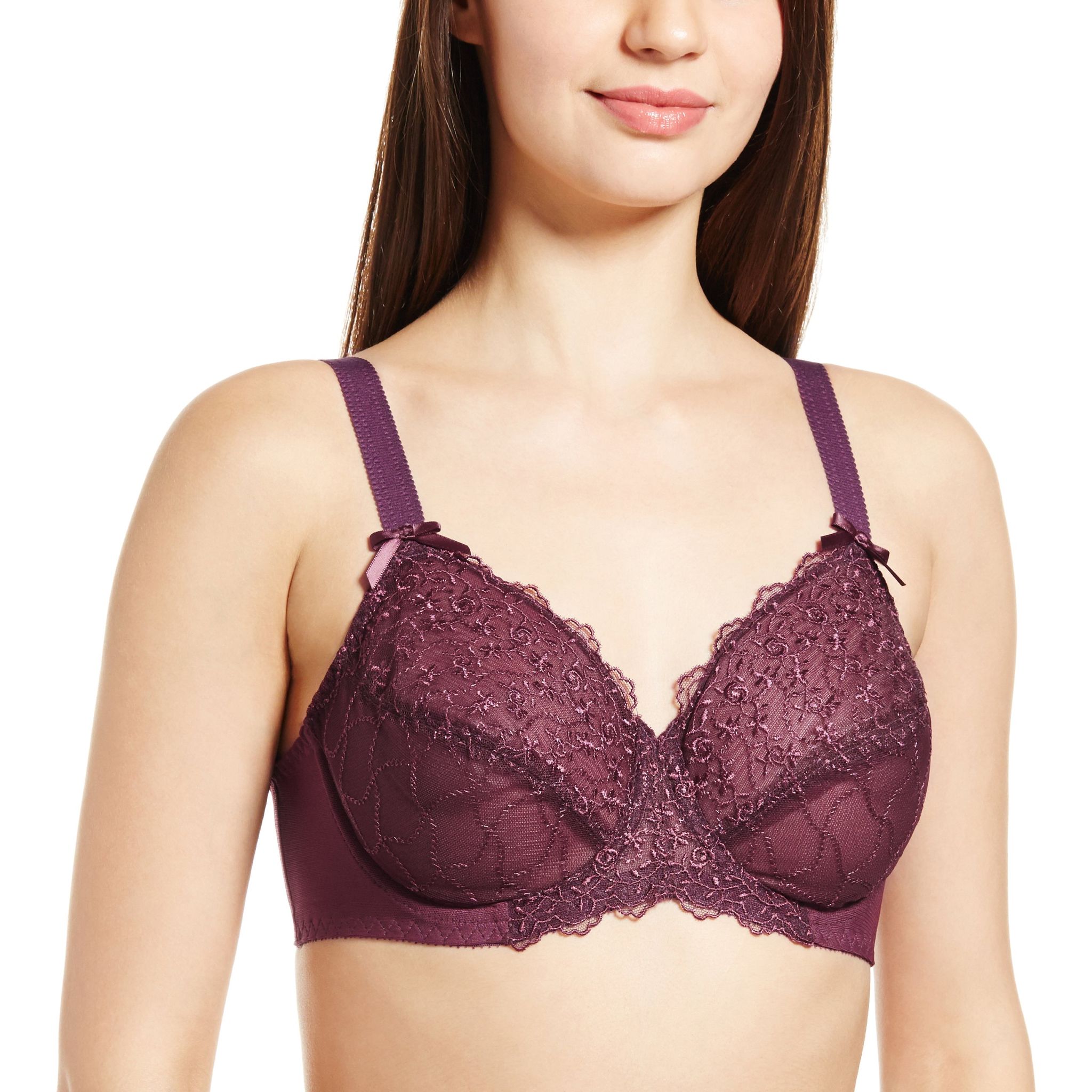 Enamor Women's Wired Bra -44D (Purple)