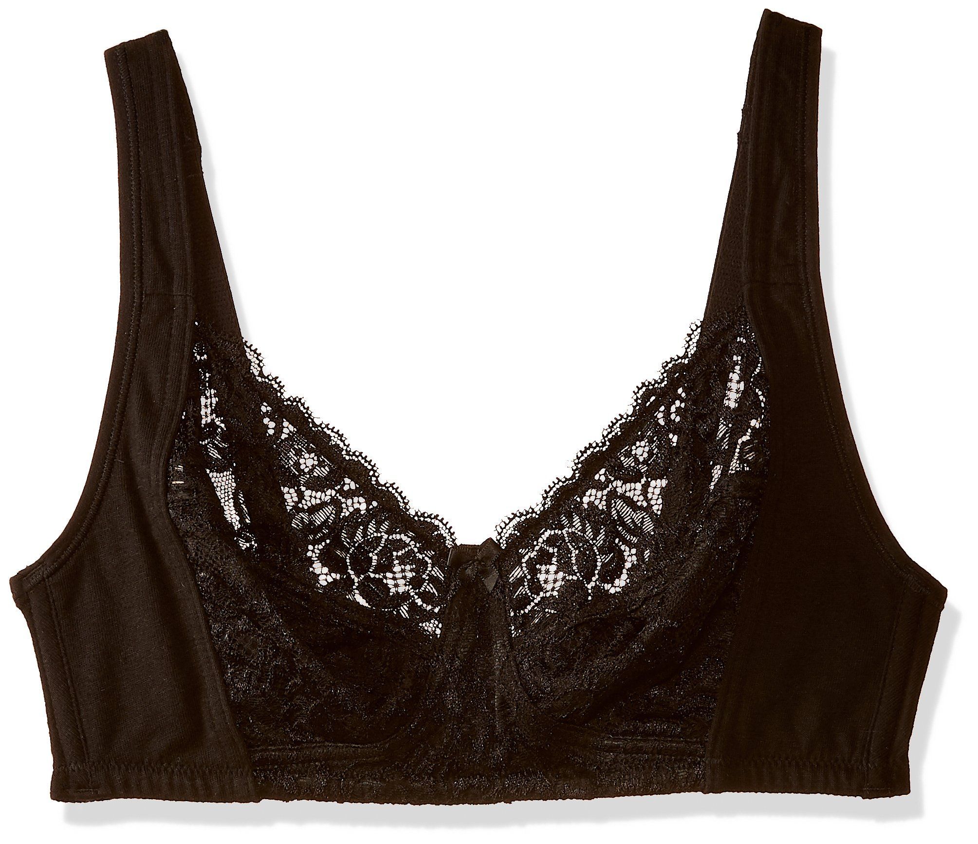 Enamor Non-Padded Wirefree Full Coverage Bra (V015_Black_32D)