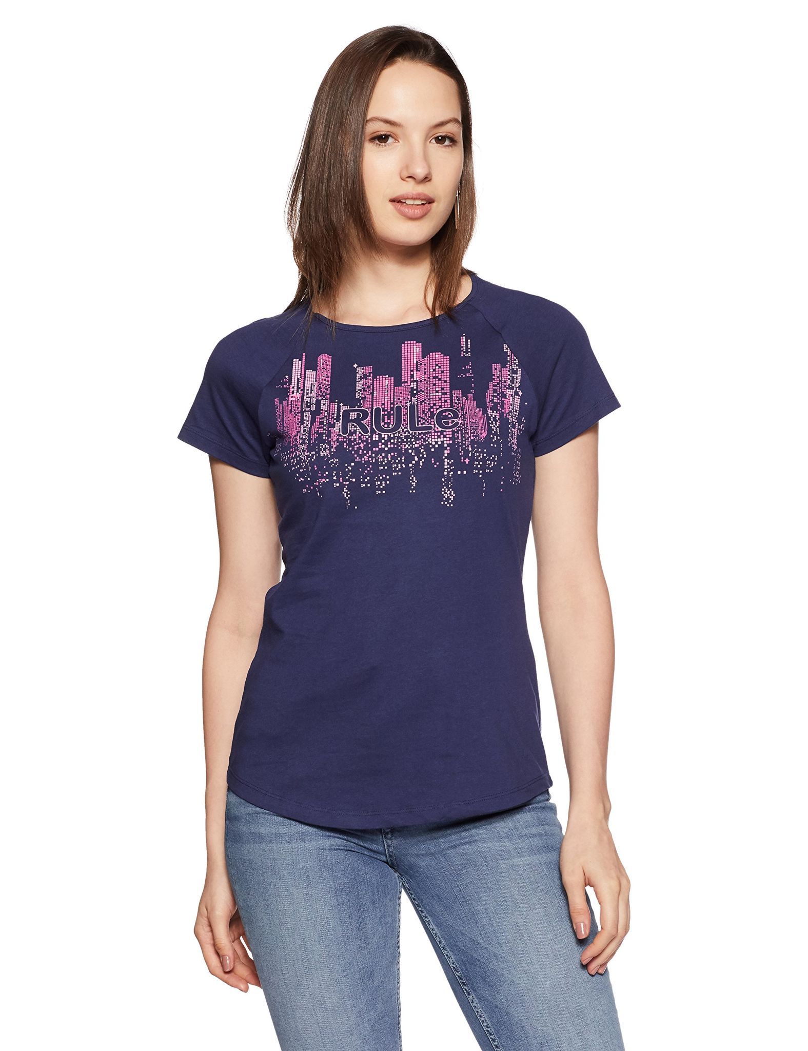 Enamor Women's Cotton Top (EE000E021TLBM_Twilight Blue_M)
