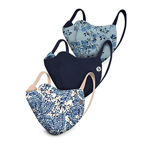 Enamor MA01 REVERSIBLE MASK : 4-Layer Safety Mask With Cotton�Adult Mask - Pack of 3