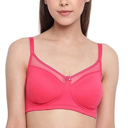 Enamor Non-Wired Fixed Strap Non Padded Womens Every Day Bra (Tea_Rose,32C)