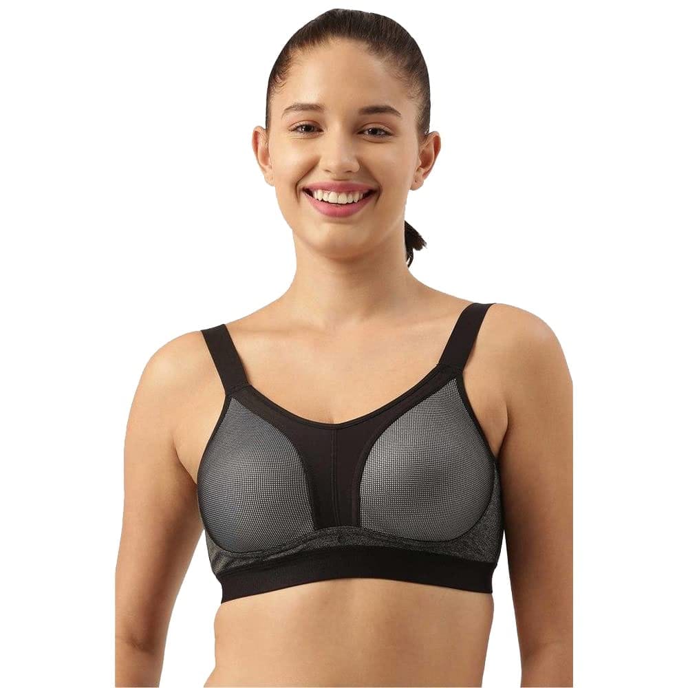 Enamor Women's Polyester Y-Panel for Bounce Control High Impact Padded Non-Wired and High Coverage Sports Bra -SB25