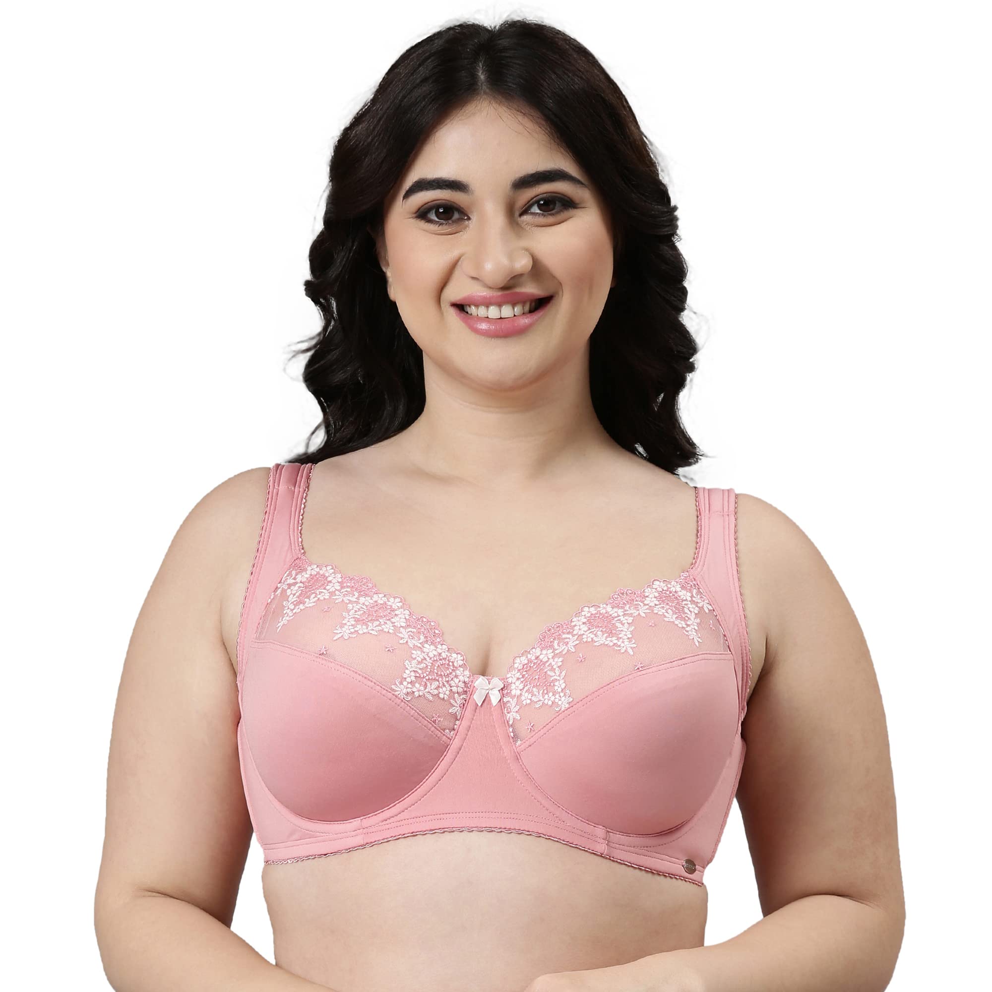 Enamor Womens Non Padded Non Wired Full Coverage Bra