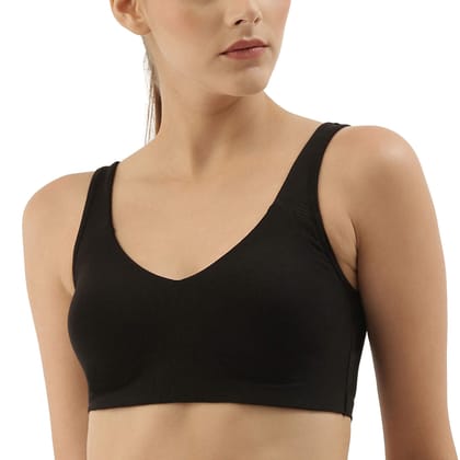 Enamor A106 Leisure Slip On Bra for Women|Breathable and Stretchable Comfort in Cotton - Padded Non Wired Full Coverage
