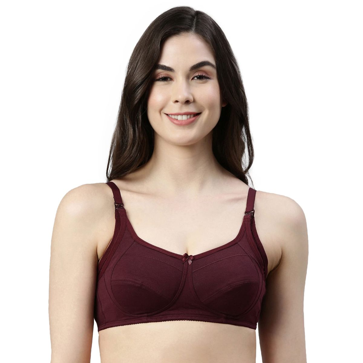 Enamor MT02 Sectioned Lift & Support Nursing Bra - Non-Padded, Wirefree &  High Coverage