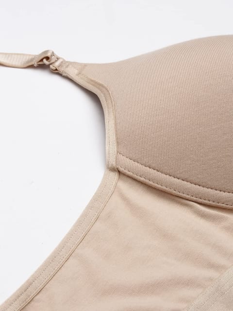 Buy Enamor Padded Wirefree High Coverage Stretch Cotton Ultimate Coverage  T-Shirt Bra for Womens-A165 (A165_Tibetan Stone_32B) at