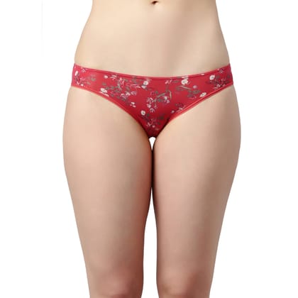 Enamor Women's Cotton Low Waist Medium Coverage Bikini Panty Made with Premium Eco-Friendly Light and Smooth Silky Fabric - P165