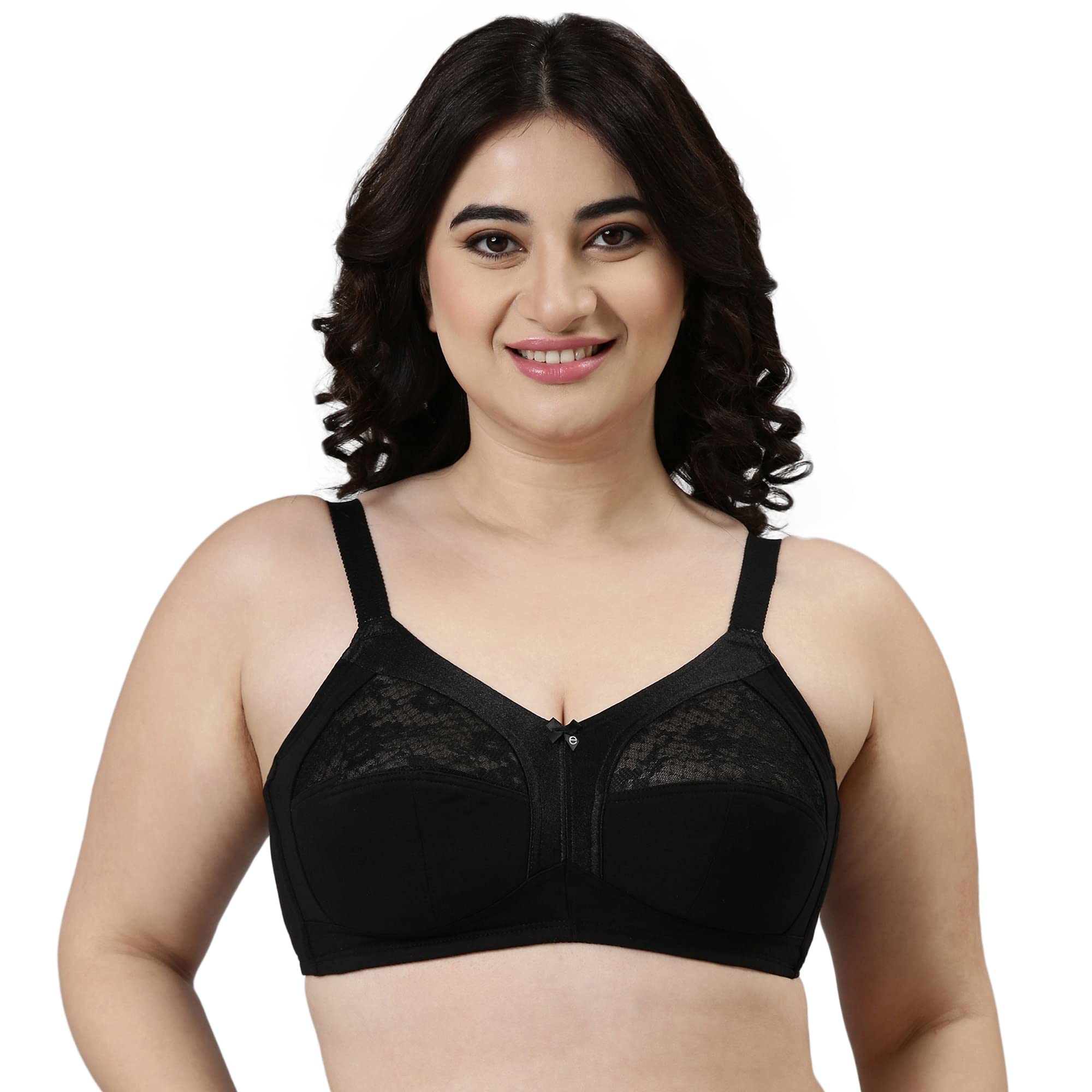 Enamor A014 Super Contouring M-Frame Full Support Bra - Supima Cotton, Non-Padded, Wirefree & Full Coverage