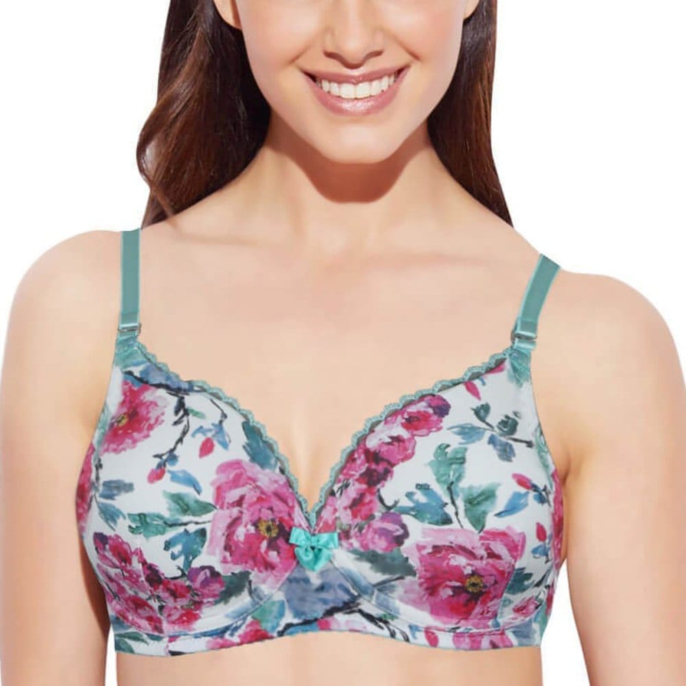 Enamor Women's Nylon & Spandex Lightly Padded Non-Wired Bra