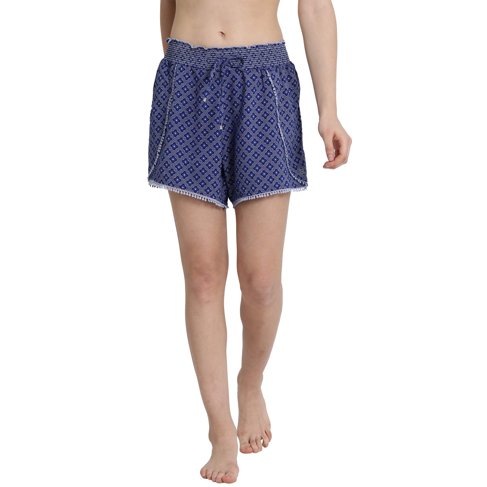 Enamor E054 Cotton Essentials Relaxed Lounge Shorts for Women