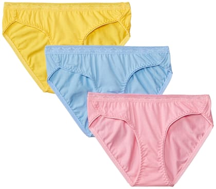 Enamor Women's Cotton Low Waist Pack of 3 Panty