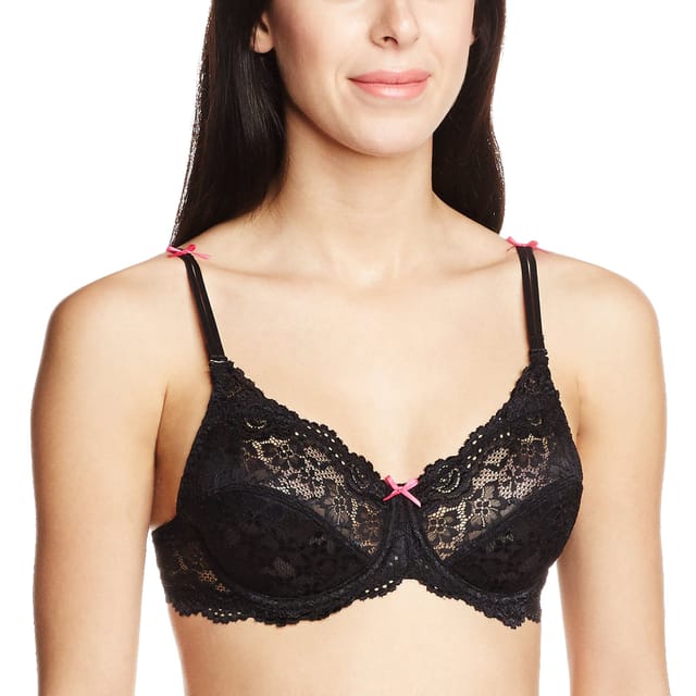 Enamor F035 Support Bra - Non-Padded Wired High Coverage 38c Black