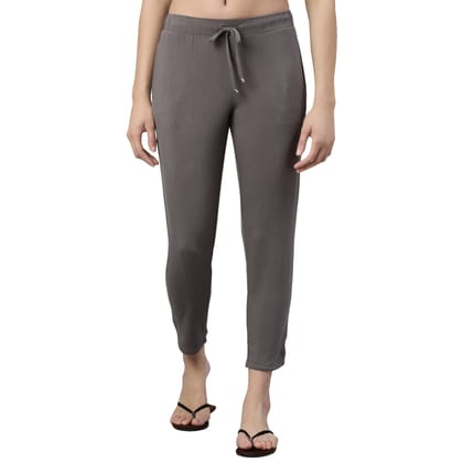 Enamor Women's Relaxed Lounge Pants (E048_ASH Grey_M)