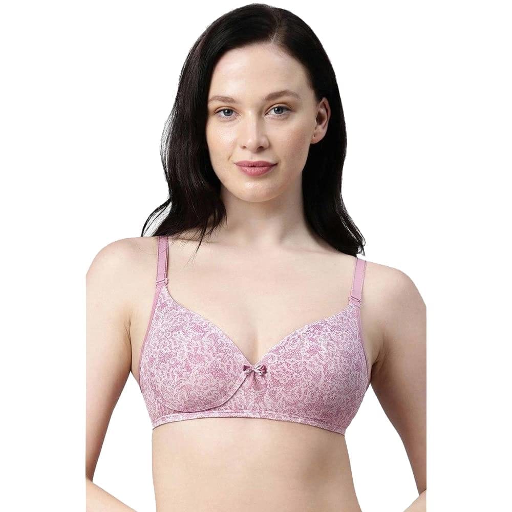 Enamor Non-Wired Racerback Strap Lightly Padded Womens T-Shirt Bra (Wild WASH, 34D)