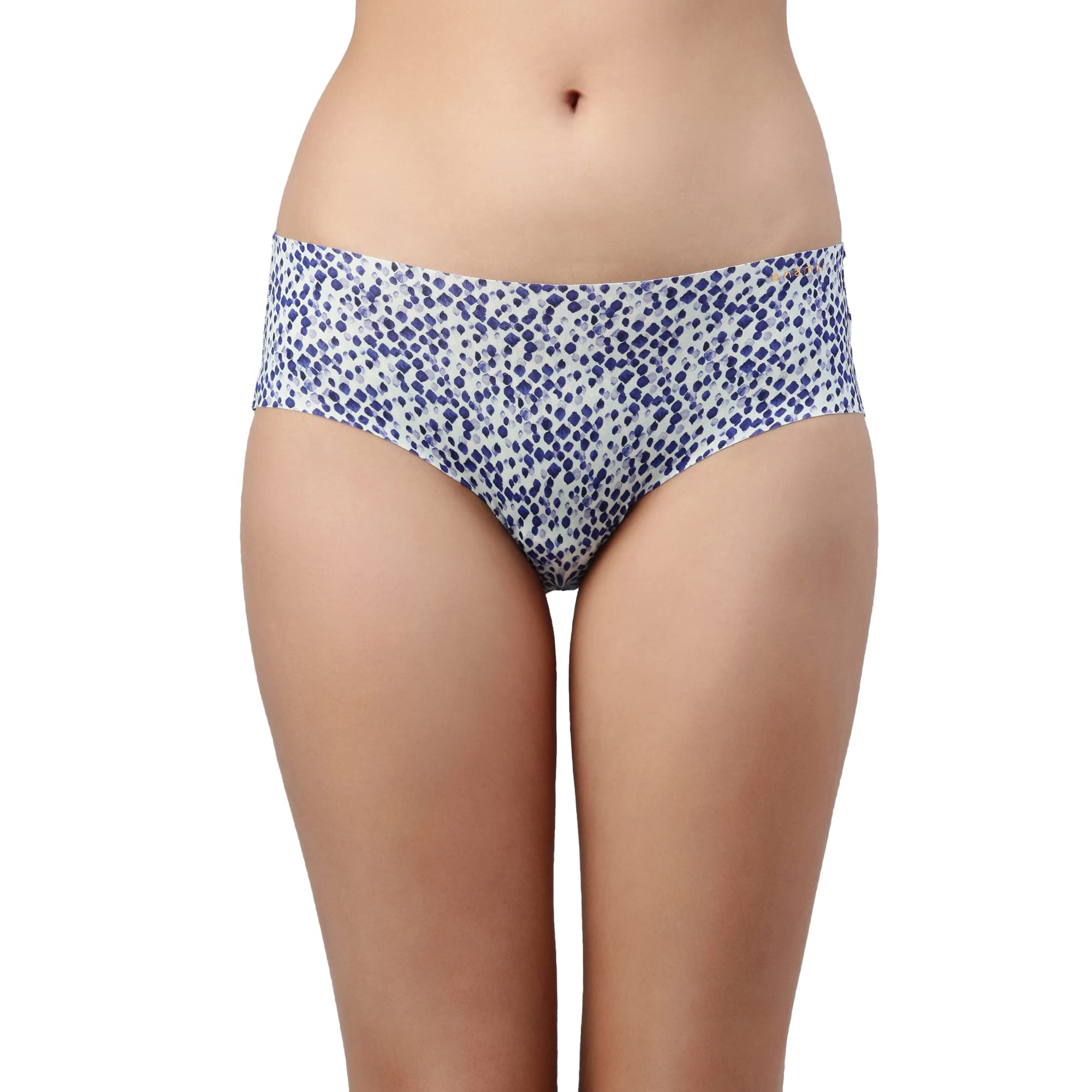 Enamor Women's Mid Waist Full Coverage 100% Cotton Crotch Hipster Panty (Pack of 1) - PH40(PH40-Softmintcombo-S)