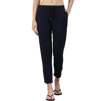 Enamor Essentials E048 Women�s Relaxed Fit Printed Lounge Pants Navy