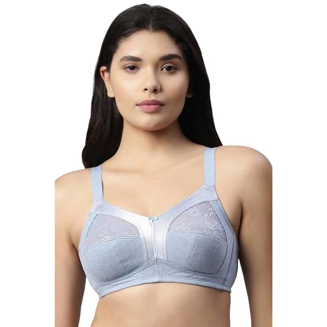 Enamor A014 Full Support Cotton Bra - M-Frame High Coverage Non