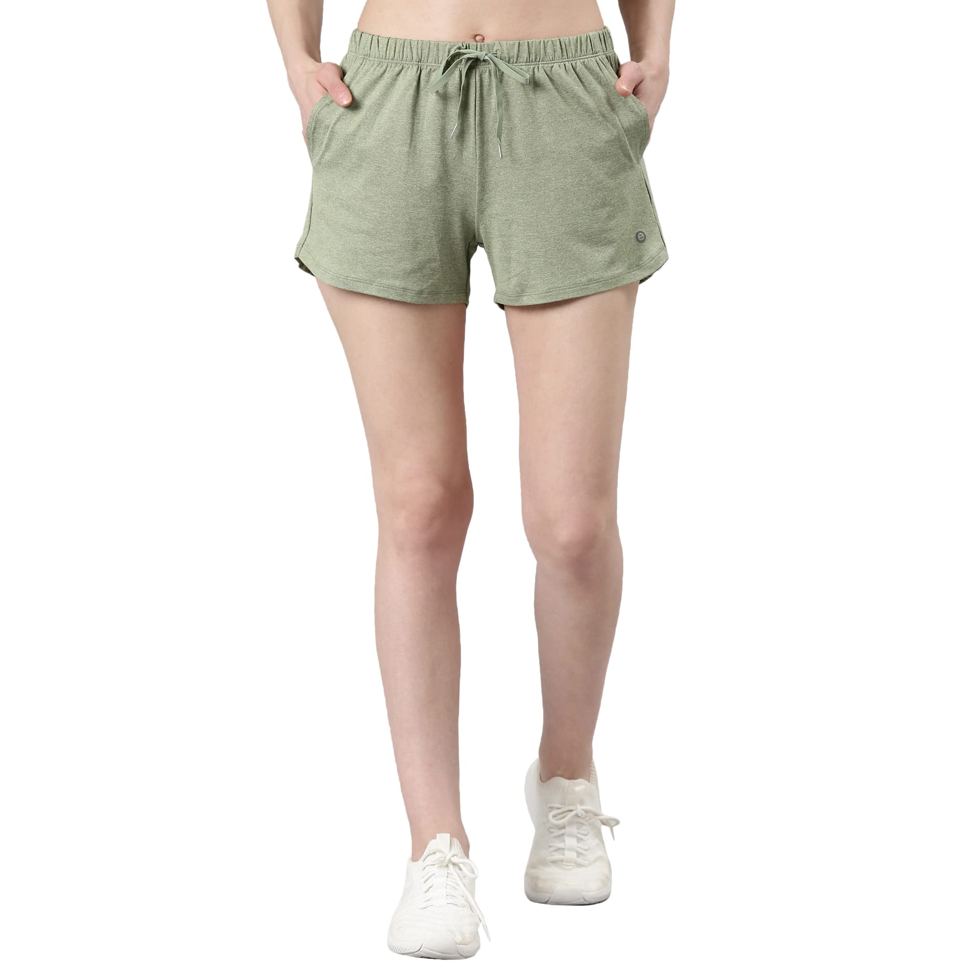Enamor Women's Hotpants (A704_Pale Fern Melange_Small)