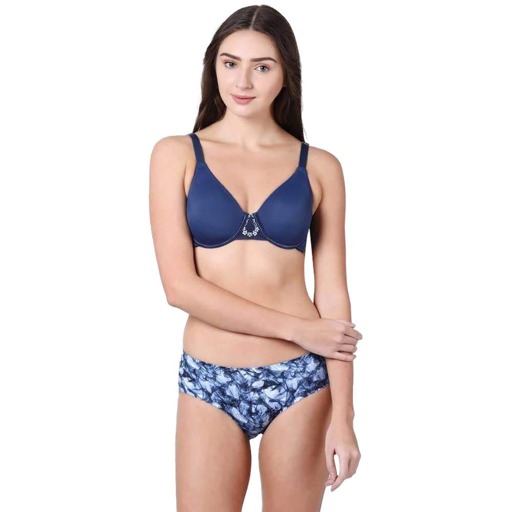 Enamor Women's F039 Full-Coverage Non Padded Wired Bra Sheer Quartz_36B