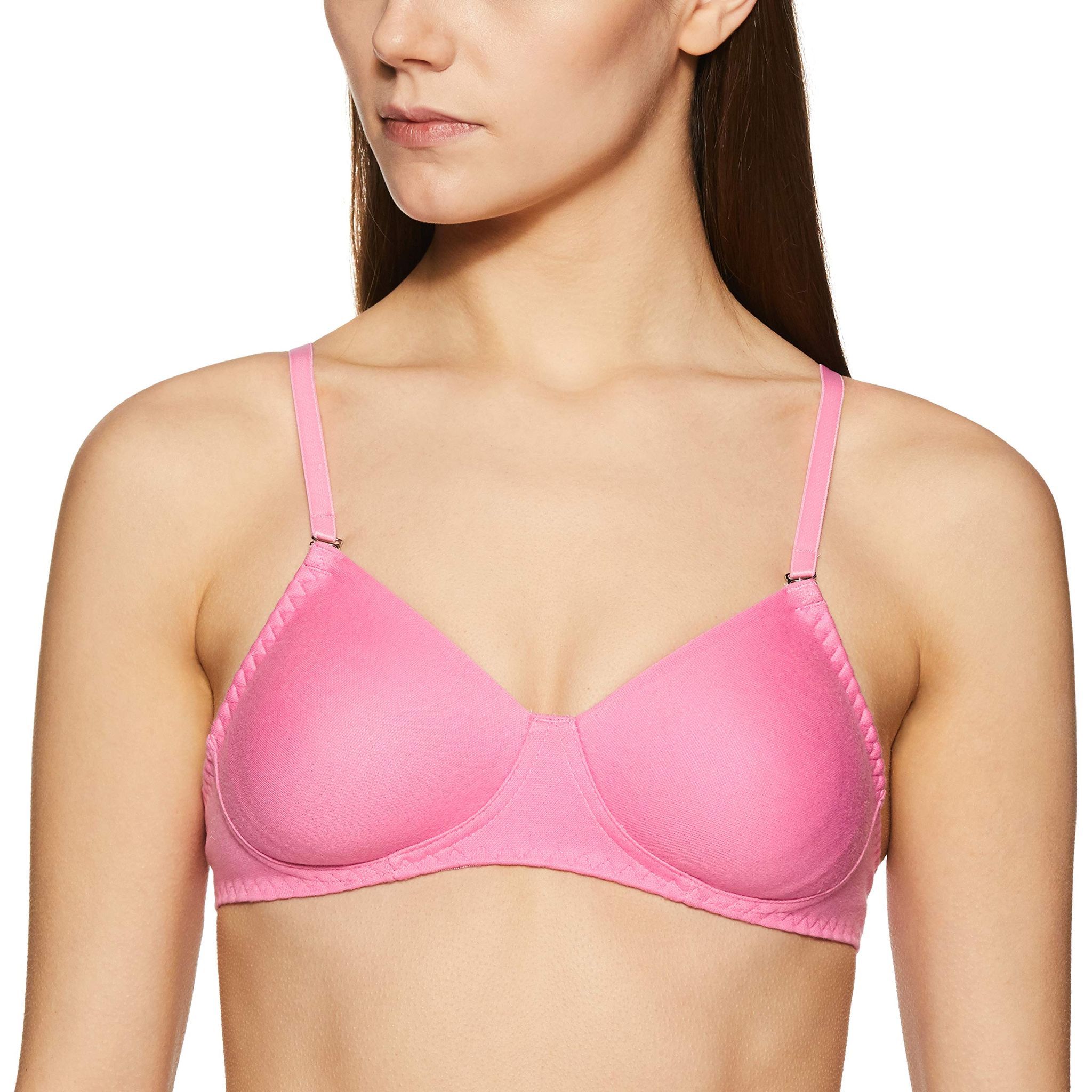 Enamor Non-Padded Wirefree T-Shirt Bra (AB62_Pink_34C)