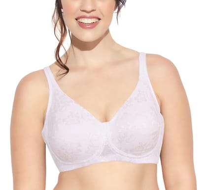 Enamor F135 Minimiser Full Support Bra - Non-Padded Wirefree High Coverage - White