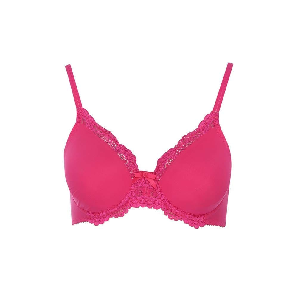 Enamor Non-Padded Wired Plunge Bra (F063_Magenta Thai_34C)