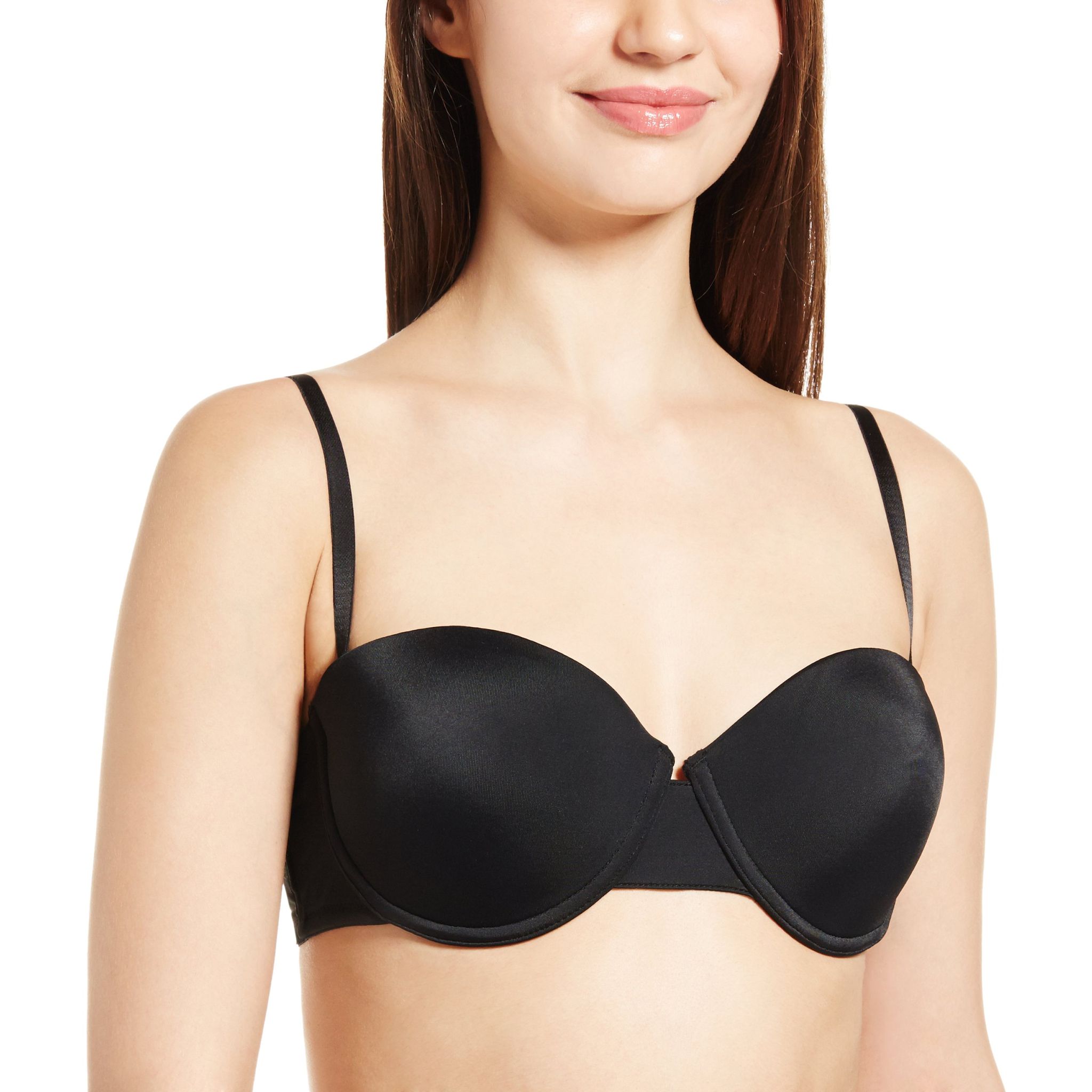 Enamor Women's Strapless Bra -34C (Black)